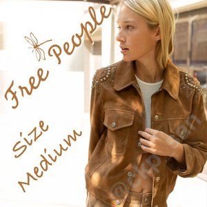 NWT Free People Jaya Suede Shirt Jacket Sz M